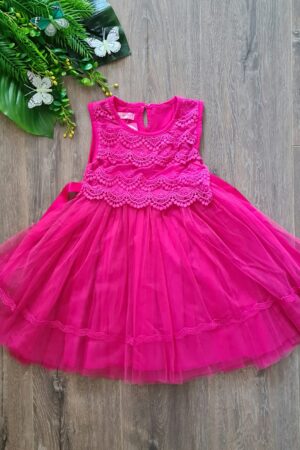 rochie tulle si broderie